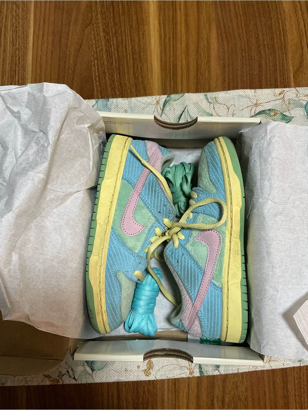 Nike Kids Pastel Blue, Pink, Yellow & Green Sneakers